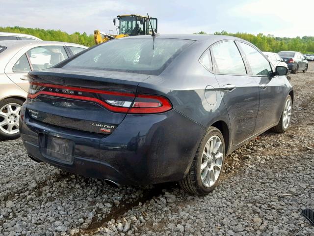 1C3CDFCH8DD303603 - 2013 DODGE DART LIMIT CHARCOAL photo 4