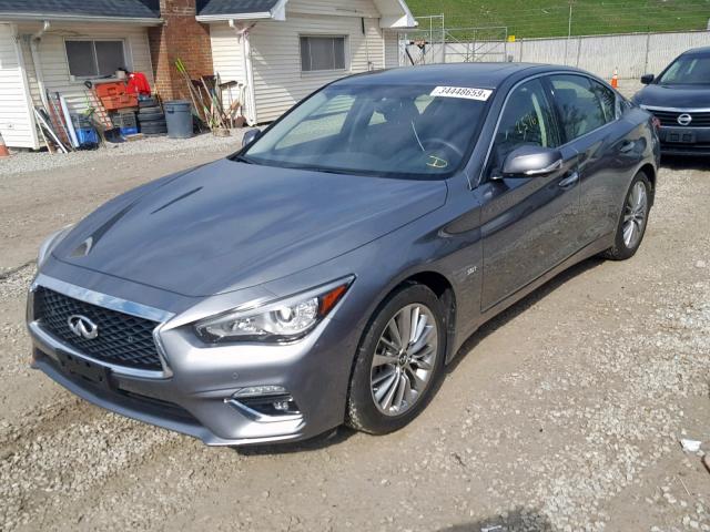 JN1EV7AR8JM437626 - 2018 INFINITI Q50 LUXE GRAY photo 2