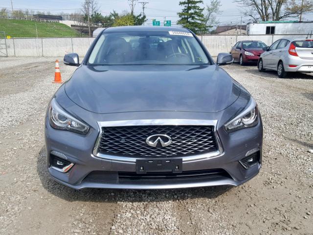 JN1EV7AR8JM437626 - 2018 INFINITI Q50 LUXE GRAY photo 9