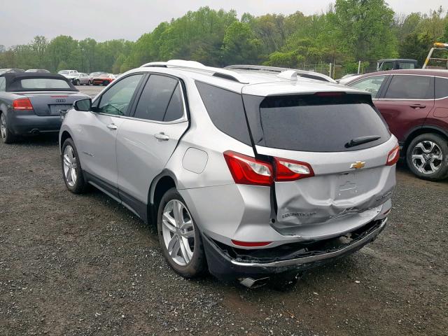 2GNAXYEXXK6104887 - 2019 CHEVROLET EQUINOX PR SILVER photo 3