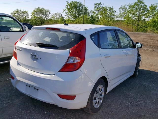 KMHCT5AE8FU224996 - 2015 HYUNDAI ACCENT GS WHITE photo 4