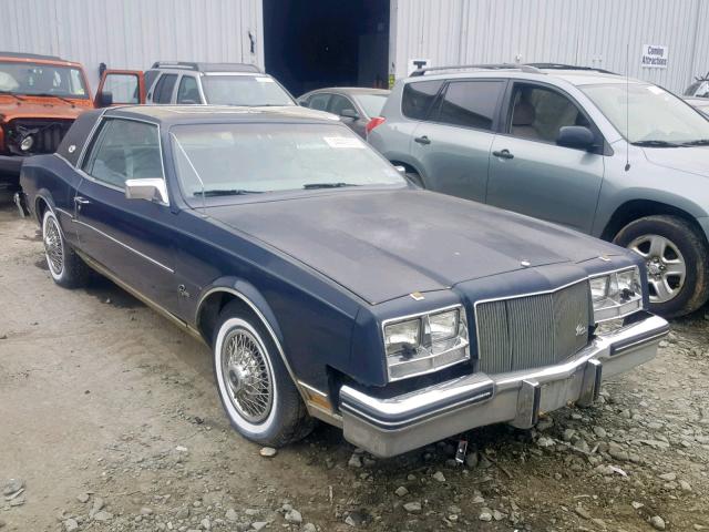 1G4EZ57YXFE413152 - 1985 BUICK RIVIERA BLUE photo 1