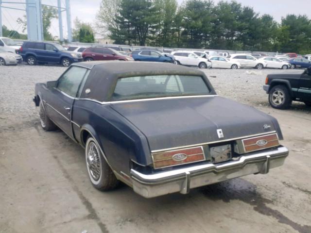 1G4EZ57YXFE413152 - 1985 BUICK RIVIERA BLUE photo 3