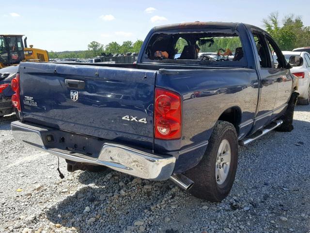 1D7HU18P57J595873 - 2007 DODGE RAM 1500 S BLUE photo 4