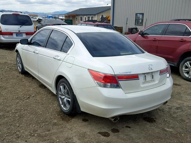 1HGCP3F84BA005899 - 2011 HONDA ACCORD EXL WHITE photo 3