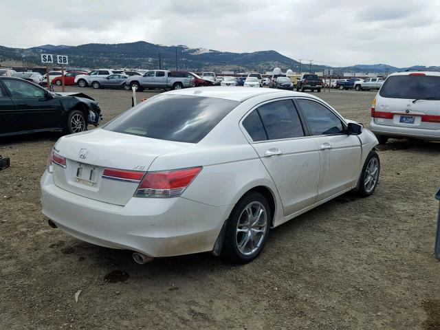 1HGCP3F84BA005899 - 2011 HONDA ACCORD EXL WHITE photo 4