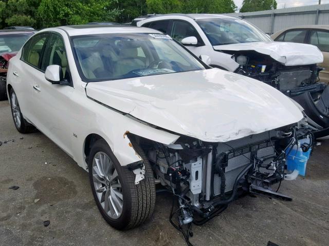 JN1EV7AP8KM510106 - 2019 INFINITI Q50 LUXE WHITE photo 1