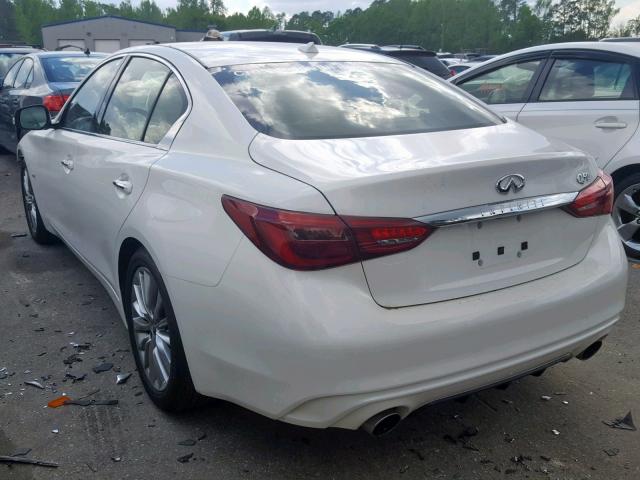 JN1EV7AP8KM510106 - 2019 INFINITI Q50 LUXE WHITE photo 3