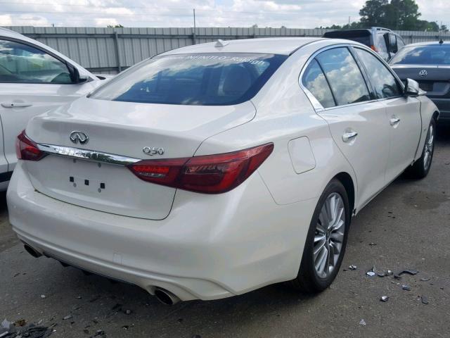 JN1EV7AP8KM510106 - 2019 INFINITI Q50 LUXE WHITE photo 4