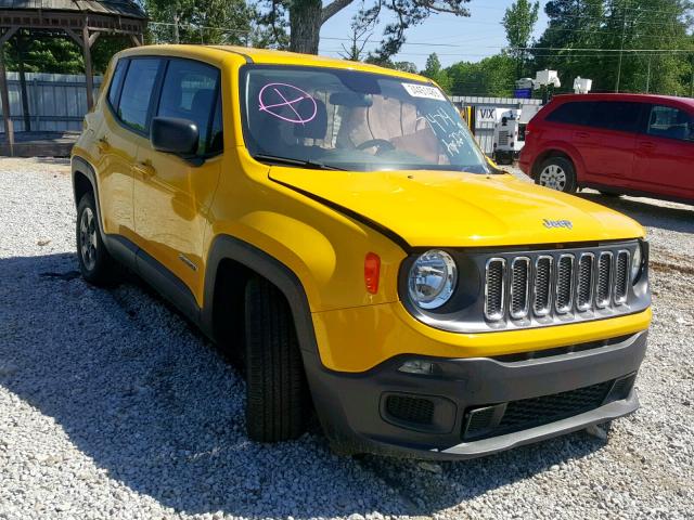 ZACCJAAT6GPD47474 - 2016 JEEP RENEGADE S 黄色 照片 1
