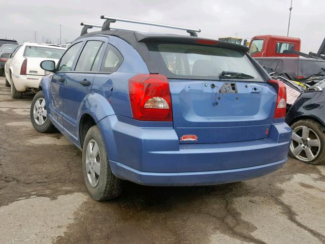 1B3HB28B37D258208 - 2007 DODGE CALIBER BLUE photo 3