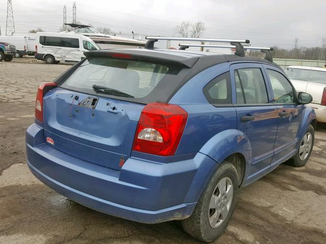 1B3HB28B37D258208 - 2007 DODGE CALIBER BLUE photo 4