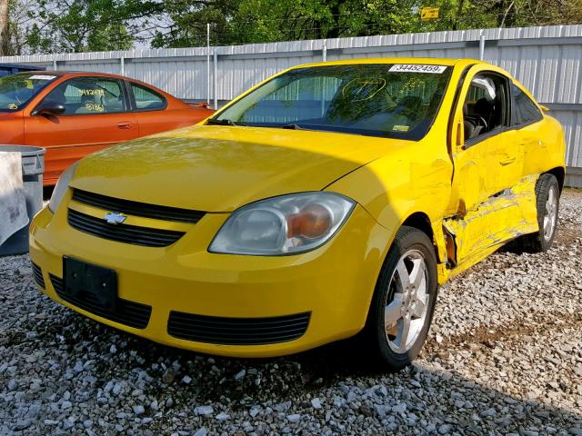 1G1AL18F977282174 - 2007 CHEVROLET COBALT LT YELLOW photo 2