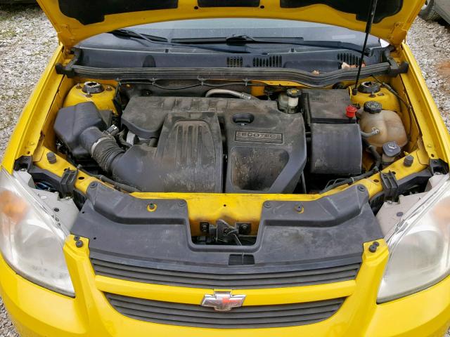 1G1AL18F977282174 - 2007 CHEVROLET COBALT LT YELLOW photo 7