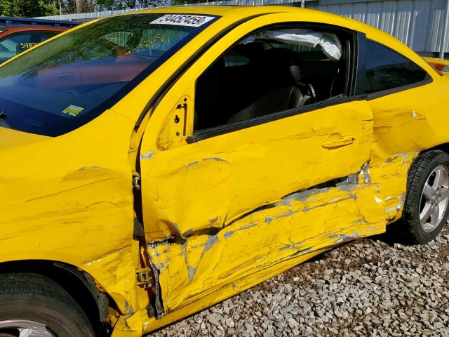 1G1AL18F977282174 - 2007 CHEVROLET COBALT LT YELLOW photo 9