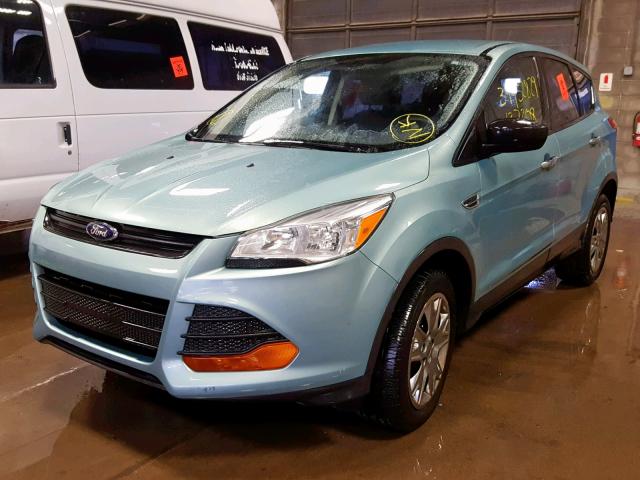 1FMCU0F76DUC52772 - 2013 FORD ESCAPE S GREEN photo 2