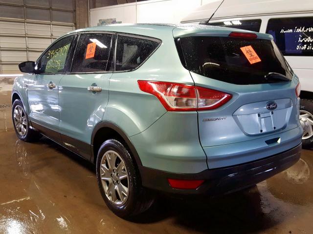 1FMCU0F76DUC52772 - 2013 FORD ESCAPE S GREEN photo 3