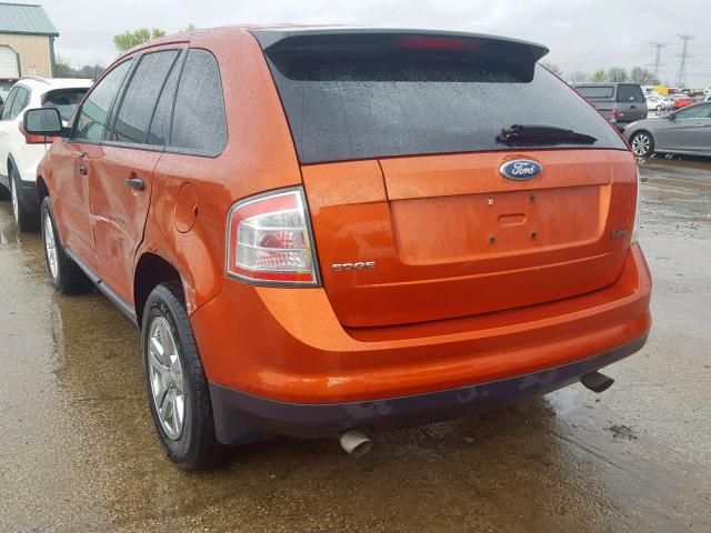 2FMDK36C07BA97039 - 2007 FORD EDGE SE ORANGE photo 3