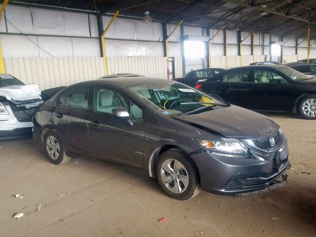 19XFB2F58DE293629 - 2013 HONDA CIVIC LX GRAY photo 1