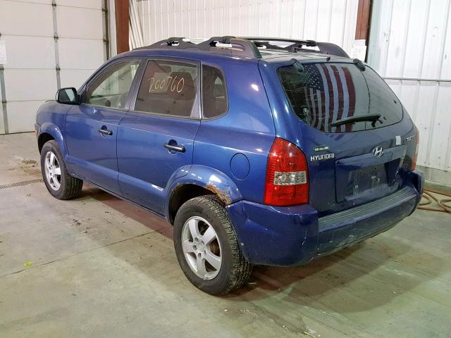 KM8JM12B85U080124 - 2005 HYUNDAI TUCSON GL BLUE photo 3