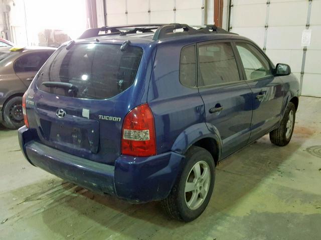 KM8JM12B85U080124 - 2005 HYUNDAI TUCSON GL BLUE photo 4