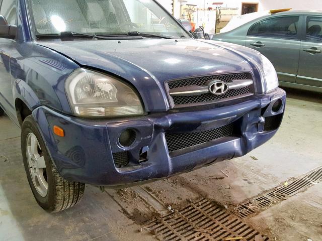 KM8JM12B85U080124 - 2005 HYUNDAI TUCSON GL BLUE photo 9