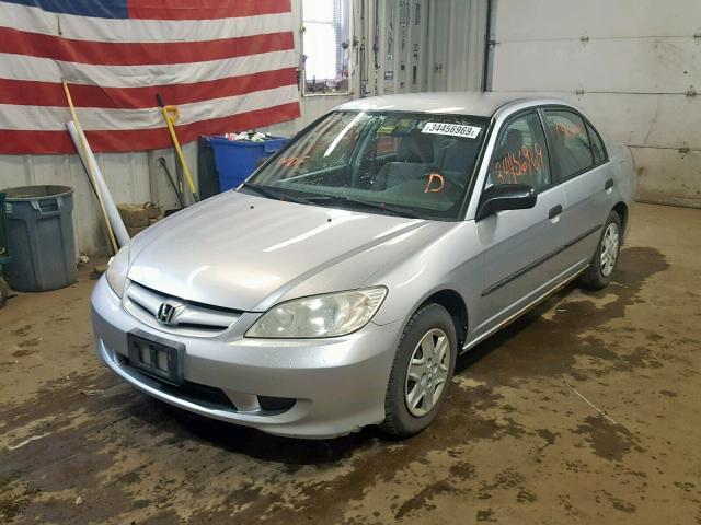 2HGES15154H630039 - 2004 HONDA CIVIC DX SILVER photo 2