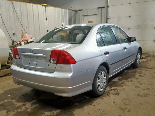 2HGES15154H630039 - 2004 HONDA CIVIC DX SILVER photo 4