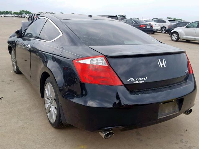 1HGCS2B87AA004047 - 2010 HONDA ACCORD EXL BLACK photo 3