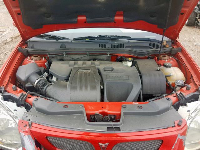 1G2AL18FX87158024 - 2008 PONTIAC G5 RED photo 7