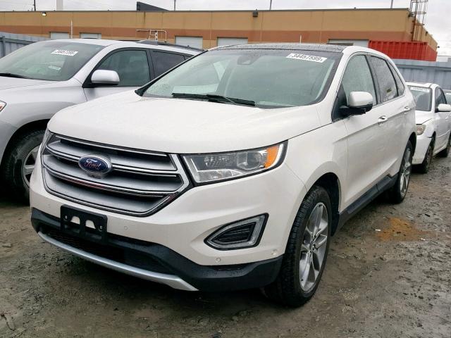 2FMPK4K94FBB68917 - 2015 FORD EDGE TITAN WHITE photo 2