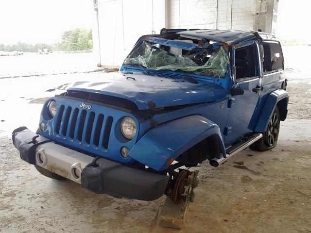 1C4AJWBG1FL530788 - 2015 JEEP WRANGLER S BLUE photo 2