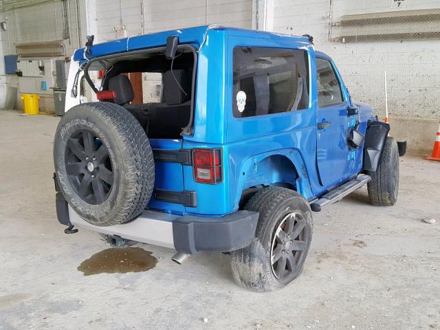 1C4AJWBG1FL530788 - 2015 JEEP WRANGLER S BLUE photo 4