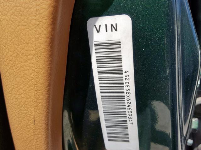 4S2CE58X624609347 - 2002 ISUZU AXIOM XS Yaşıl foto 10