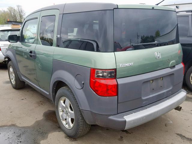 5J6YH285X3L019191 - 2003 HONDA ELEMENT EX GREEN photo 3