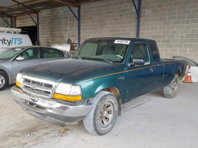 1FTYR14V0YTA52856 - 2000 FORD RANGER SUP GREEN photo 2