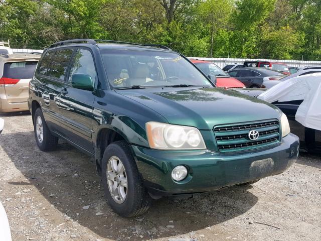 JTEHF21A330119391 - 2003 TOYOTA HIGHLANDER GREEN photo 1