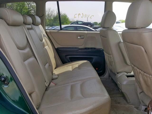 JTEHF21A330119391 - 2003 TOYOTA HIGHLANDER GREEN photo 6