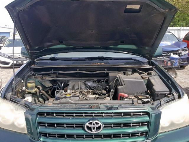 JTEHF21A330119391 - 2003 TOYOTA HIGHLANDER GREEN photo 7