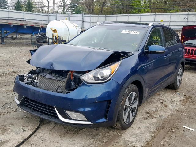 KNDCC3LC4H5050619 - 2017 KIA NIRO EX BLUE photo 2