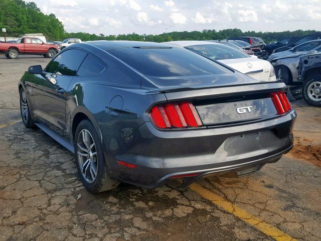 1FA6P8CF8F5361028 - 2015 FORD MUSTANG GT GRAY photo 3