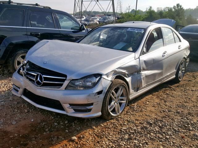 WDDGF4HB8EG224065 - 2014 MERCEDES-BENZ C 250 SILVER photo 2