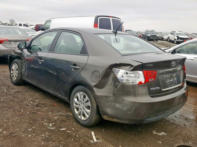 KNAFU4A21B5390096 - 2011 KIA FORTE EX BROWN photo 3