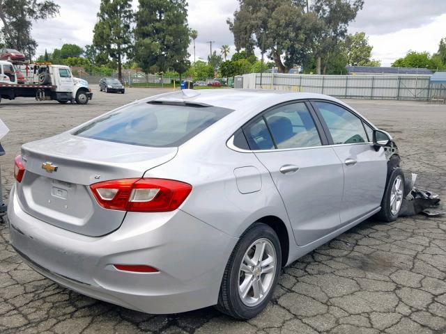 1G1BE5SM5H7194947 - 2017 CHEVROLET CRUZE LT SILVER photo 4