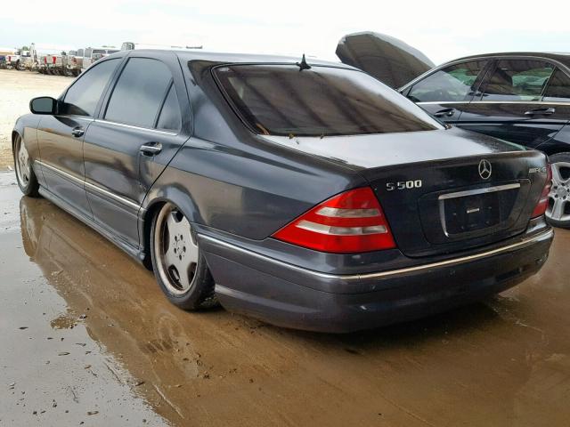 WDBNG75J42A262000 - 2002 MERCEDES-BENZ S 500 GRAY photo 3