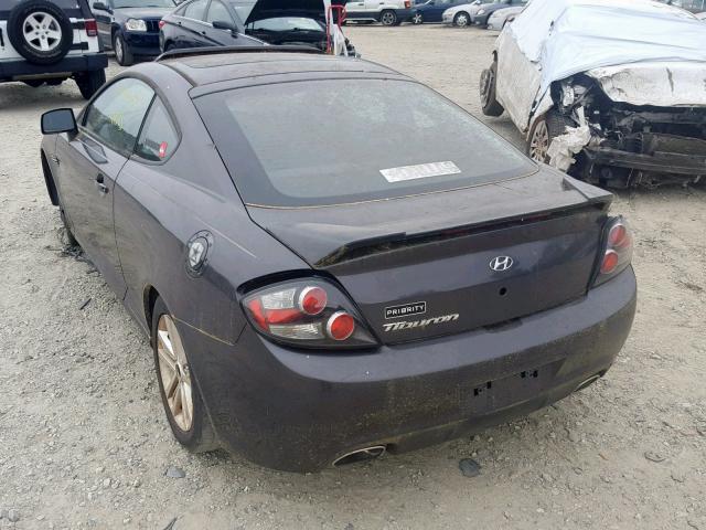 KMHHM66D78U282710 - 2008 HYUNDAI TIBURON GS GRAY photo 3