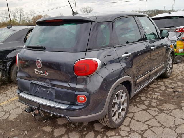 ZFBCFADHXEZ014513 - 2014 FIAT 500L TREKK GRAY photo 4