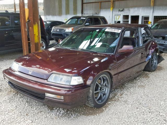 2HGED6458LH562037 - 1990 HONDA CIVIC DX PURPLE photo 2