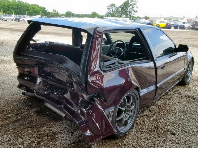 2HGED6458LH562037 - 1990 HONDA CIVIC DX PURPLE photo 4