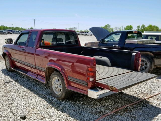 1B7GL23Y6SS358956 - 1995 DODGE DAKOTA MAROON photo 3